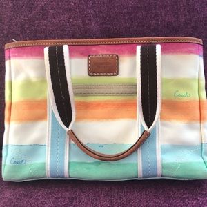 Coach Hamptons Watercolor Stripe bag F10025